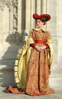 Houppelande (fin 14eme - debut 15eme)(www.ladamedatours.com)
